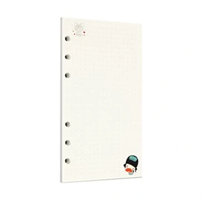 Image of Zelten 45 Sheets 90 Pages Colorful Loose Leaf Punched Paper Refills for 6 Hole Binder Personal Organizer Diary Notebook Refillable Planner (A6, Fairy Tale Dotted)