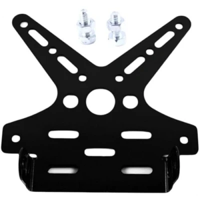 Image of Motorcycle Rear License Plate Frame Aluminum Alloy Motorbike Bracket Scooter Adjusted Number Holder