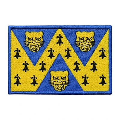 Image of Shropshire County Flag Logo Embroidered Iron on Patch Sew Badge Applique for Clothes