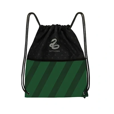 Image of Mochila saco Slytherin de algodón y poliester