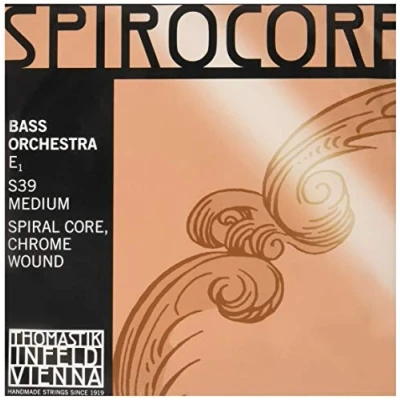 Image of Thomastik Einzelsaite für Kontrabass 4/4 Spirocore E Saite Spiralkern, Chrom umsponnen, Orchesterstimmung, mittel