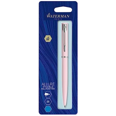 Image of Waterman Allure Ballpoint Pen Pastel Pink C.C. M Blue Blister Pack