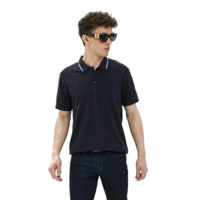 Image of French Connection Mens Cotton Polo Top Large (Blue)