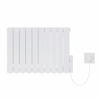 Image of NRG 1800W Electric Oil Filled Radiator Wall Mounted Heater, LCD Display Portable Heater with Adjustable Thermostat and Timer for Home Use White