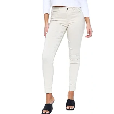 Image of MYT Womens Chino Trousers Ladies Skinny Fit Super Stretch Office Work Casual Chinos Cream Size UK 6