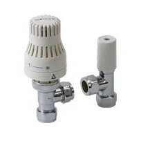 Image of Salus Thermostatic Radiator Valve with Lockshield 15mm Angled