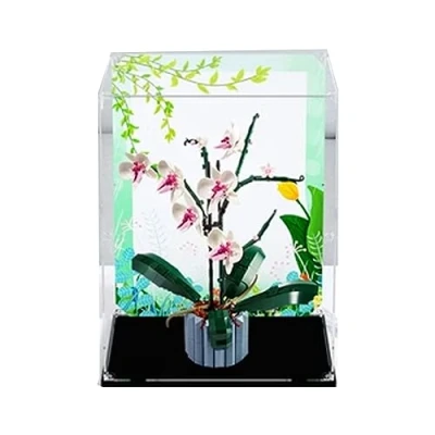 Image of Acrylic Display Case Box Compatible Lego 10311 Orchid Model, Protection, Dustproof Gift Transparen,Compatible with (Only )
