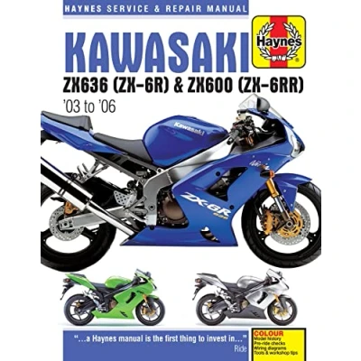 Image of Kawasaki ZX636 (ZX 6)R &amp; ZX600 6RR) (03 06) Haynes Repair Manual (Paperback)
