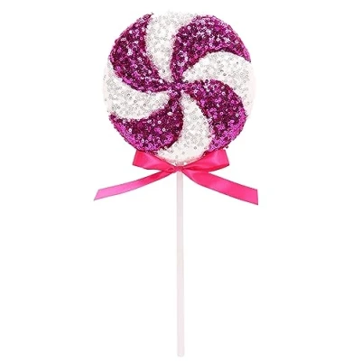 Image of Christmas Concepts® 36cm (14,2&quot;) Giant Sparkly Sequin Lollipop Decoration Tree Ornaments 11 Colours Available