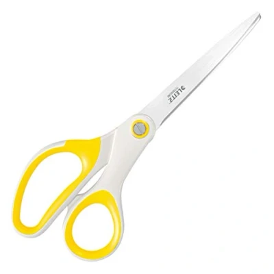 Image of Leitz Titanium Scissors, Right or Left Handed Ambidextrous, 6.7 x 1.5 15 cm, Office Stationary, Ergonomic Handle, WOW Range, Yellow