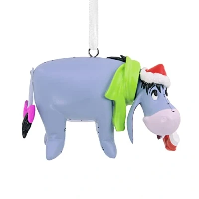 Image of Hallmark Disney Winnie The Pooh Eeyore with Stocking Christmas Ornament