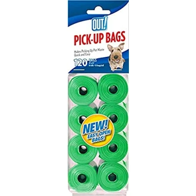Image of OUT! Dog Poo Bags, Strong, Leak Proof Waste Bags 120 Green
