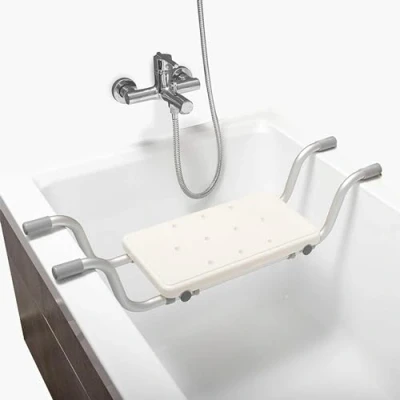 Image of Nisorpa Suspended Bath Seat 28 32&quot; Adjustable Bench Lightweight Bathtub Non Slip Plastic Board for Bathtub, Elderly, Disabled or Injured, White