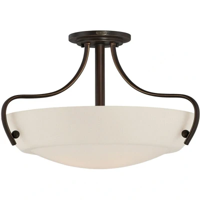 Image of Chantilly 3 Light Semi Flush Ceiling Palladian Bronze, E27
