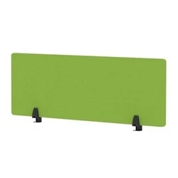 Image of Air Desktop Screen 1200x400mm Bespoke Myrrh Green Fabric