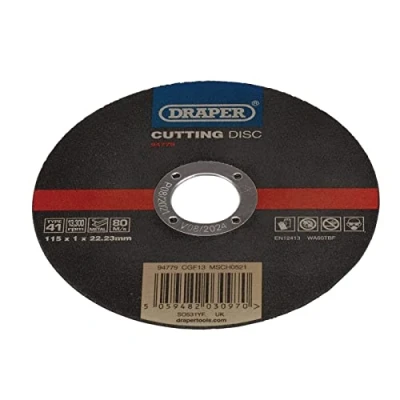 Image of Draper Stainless Steel/Inox Metal Cutting Disc, 115 x 1 22.23mm
