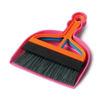 Image of Kilo Mini Dustpan and Brush Set, 3 Piece Portable Cleaning Brush, Dust Pan Squeegee Combo, Perfect for Home Office Worktop, Tabletop or Floor Spills