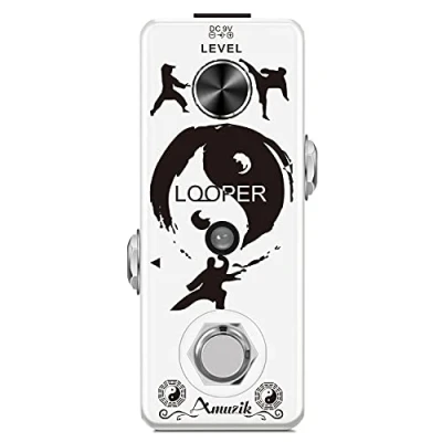 Image of Amuzik Looper Guitar Pedal Unlimited Overdubs 10 Minutes of Looping, 1/2 time With USB to Import and Export Loop 3Mode Mini Size True Bypass