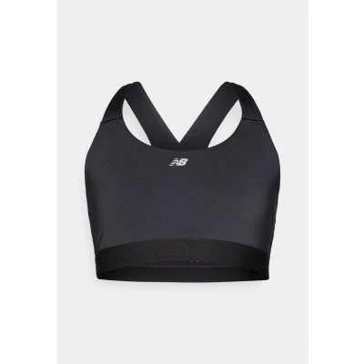 Image of New Balance Essential Train BRA Medium support sports bra, Women&#039;s, Size: Small, Black