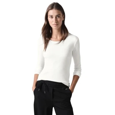 Image of Cecil Women&#039;s B322077 Shirt with Crew Neck, Vanilla White, M