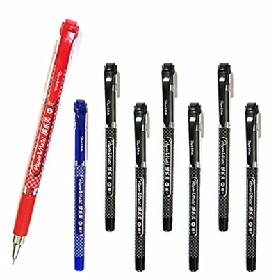 Image of Paper Mate* 8 x InkJoy Gel Ink Pens, Ergonomic Grip &amp; Fine Point Needle Nib, Black, Red Blue [ASIA IMPORT]