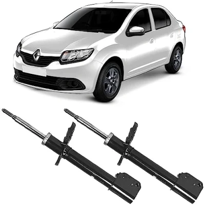 Image of 543020266R, 543024220R Shock absorber KYB Excel G 338749 Front Axle Gas Pressure Twin Tube Suspension Strut, Damper with Rebound Spring Top pin