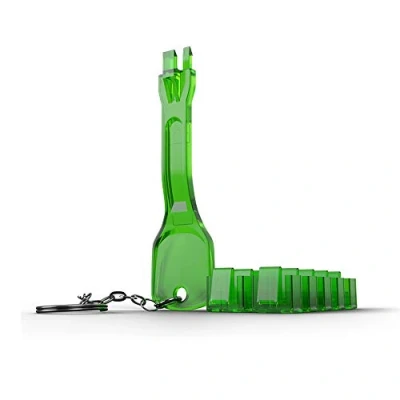 Image of LINDY 10 x RJ 45 Port Blockers with Key Green