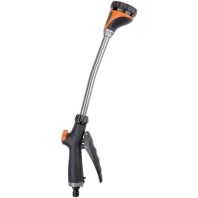 Image of BLACK+DECKER Hanging Basket Watering Stick Plant Sprayer Long Handle 9 Stand 50 cm Black/Orange