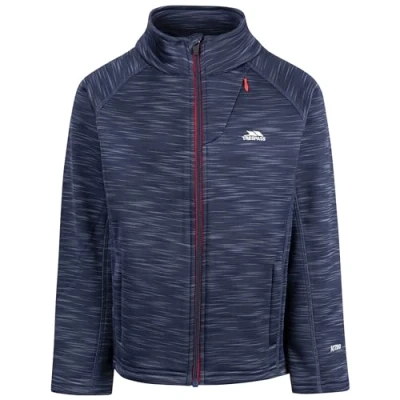 Image of Trespass Boy&#039;s Marl Fleece with Full Zip, 2 Lower Pockets and Airtrap 200 Verety
