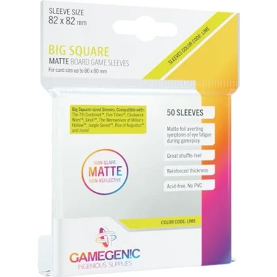 Image of GAMEGEN!C Matte Big Square Sized Sleeves 82x82mm (50), Clear Color (GGS10060ML)