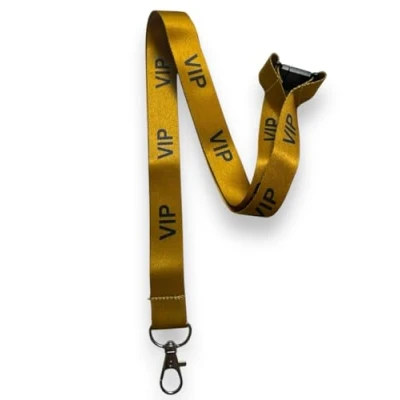 Image of VIP Lanyard/Badge Holder with Safety Breakaway, Gold (1)