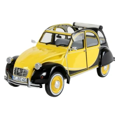 Image of Revell Model Set 67095 Citroen 2CV CHARLESTON 1:24 Scale Unbuilt/Unpainted Plastic Kit with Contacta Professional Glue, Paintbrush &amp; Selected Aqua Color Paints