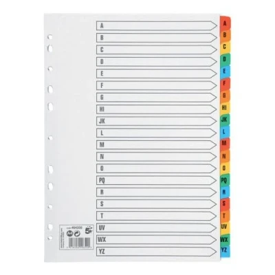 Image of A4 A Z Divider Multi Coloured Tabs (Pack of 10)
