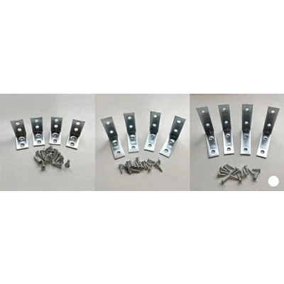 Image of 1Buy UK 4 Corner Braces Right Angle L Shape Mending Plate Repair Brace Brackets with Screws (2 inch)