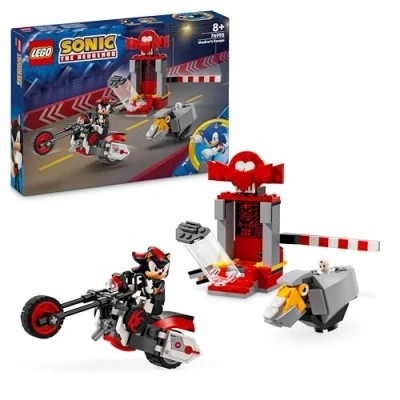 Image of LEGO Sonic the Hedgehog Shadow Escape, Motorbike Toy for Kids, Boys &amp; Girls aged 8 Plus with Buildable Lab, Badnik Rhinobot Clucky Video Game Character Figures, Gifts Gamers 76995