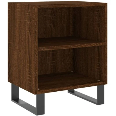 Image of vidaXL Bedside Cabinet Brown Oak 40x30x50 cm Engineered Wood