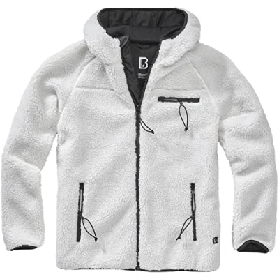 Image of Brandit Men&#039;s Teddyfleece Worker Jacket Wind, White, M