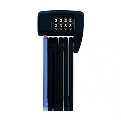 Image of ABUS Bordo Lite 6055C folding lock with combination code Extra light made of special steel security level 7 60 cm black/blue