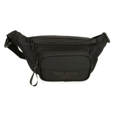 Image of Pepe Jeans Bromley Waist bag Black 30x13x5 cm Polyester, Black/White, One Size, Fanny Pack