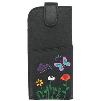 Image of Mala Leather Sophia Collection Soft Glasses Case 5159_42 Black