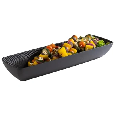 Image of APS Nero 85279 GN 2/4 Bowl 53 x 16.2 cm Height 7.5 3.5 litres Black