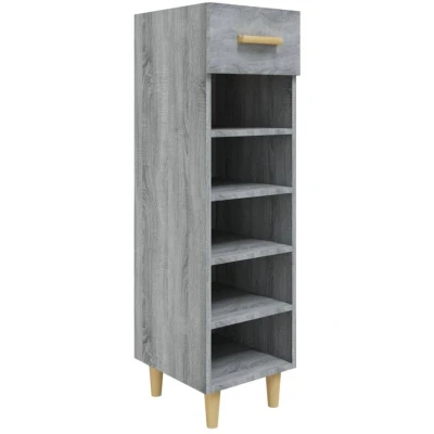 Image of vidaXL Shoe Cabinet Grey Sonoma 30x35x105 cm Engineered Wood