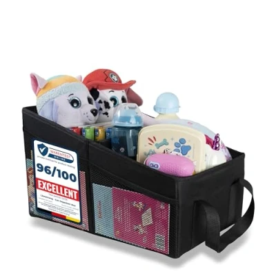 Image of LIONSTRONG Back Seat Organiser for Car and Trunk Toys etc., Attachment with Belt