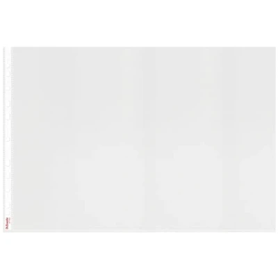 Image of Esselte Quality Plastic Punched Pocket A3 Landscape, Clear Matt Finish, Top Open, 85 Micron Polypropylene, Pack of 10, 47182