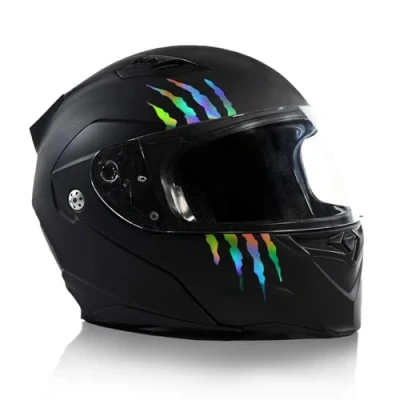 Image of Finest Folia K173 Monster Sticker, Set of 2, 7.5 x cm, Hologram for Motorcycle Helmet, Waterproof, Self Adhesive