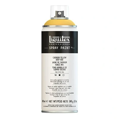 Image of LIQUITEX 4450163 Professional Spray Paint, Cadmium Yellow Deep Hue, 400 ml (Pack of 1)