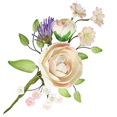 Image of Art of cake ® Ranunculus Flower spray for decoration (also known as Sugar ) 145mm long