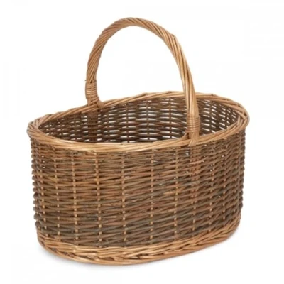 Image of Red Hamper Country Oval Wicker Shopping Basket