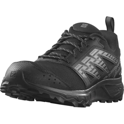 Image of SALOMON Men&#039;s Wander Hiking Shoe, Black/Pewter/Frost Gray, 9 UK