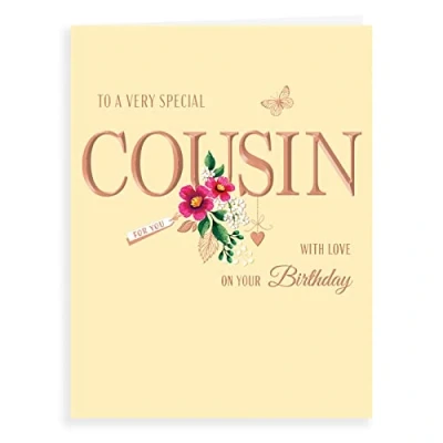Image of Avant Garde Studios Classic Birthday Card Cousin F 8 x 6 inches